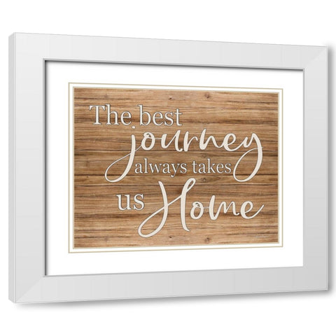 The Best Journey White Modern Wood Framed Art Print with Double Matting by Boyer, Susie