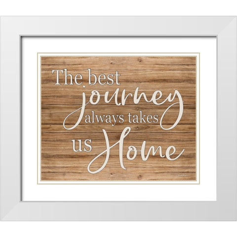 The Best Journey White Modern Wood Framed Art Print with Double Matting by Boyer, Susie