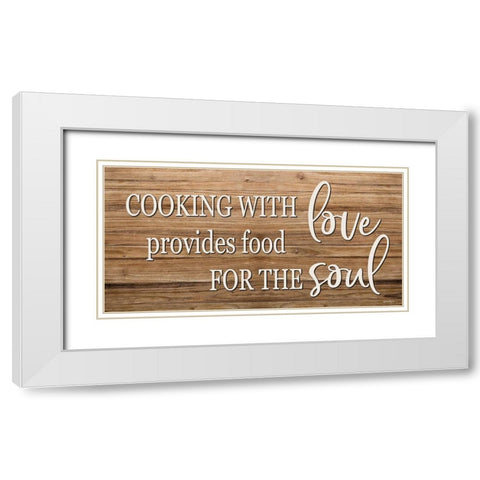 Cooking with Love White Modern Wood Framed Art Print with Double Matting by Boyer, Susie