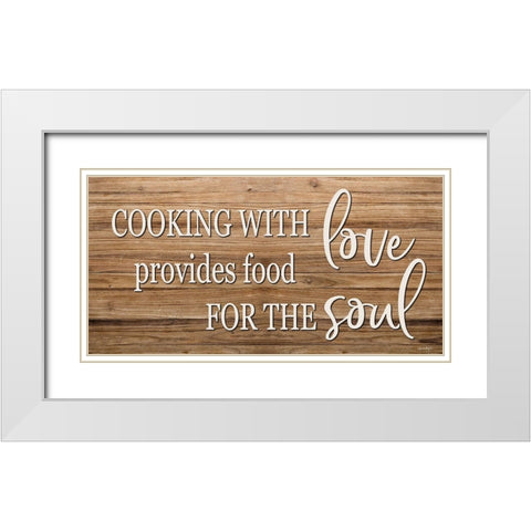 Cooking with Love White Modern Wood Framed Art Print with Double Matting by Boyer, Susie