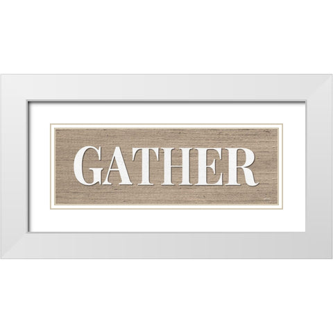 Gather White Modern Wood Framed Art Print with Double Matting by Boyer, Susie