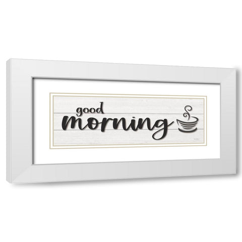 Good Morning White Modern Wood Framed Art Print with Double Matting by Boyer, Susie
