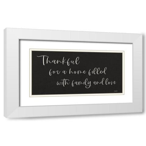Thankful White Modern Wood Framed Art Print with Double Matting by Boyer, Susie