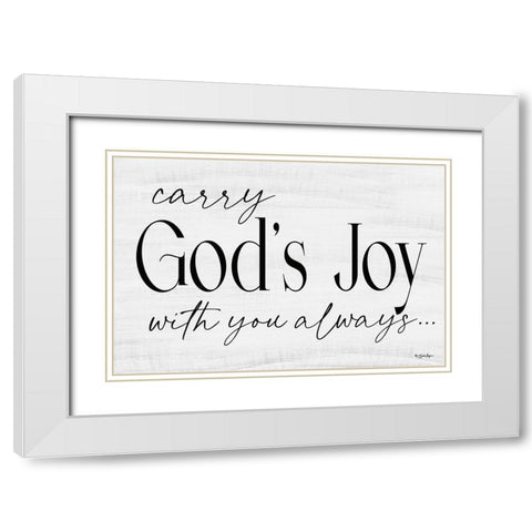 Gods Joy White Modern Wood Framed Art Print with Double Matting by Boyer, Susie