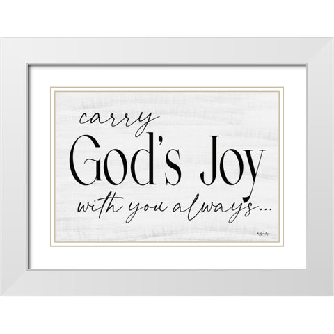 Gods Joy White Modern Wood Framed Art Print with Double Matting by Boyer, Susie