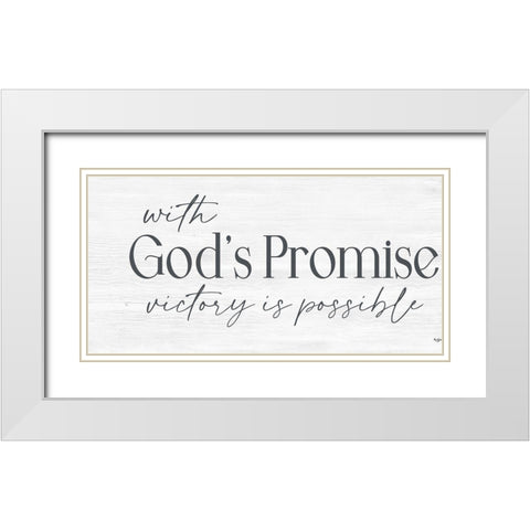 Gods Promise White Modern Wood Framed Art Print with Double Matting by Boyer, Susie