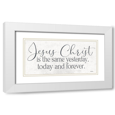 Jesus Christ White Modern Wood Framed Art Print with Double Matting by Boyer, Susie