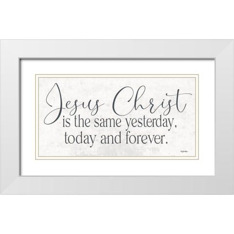 Jesus Christ White Modern Wood Framed Art Print with Double Matting by Boyer, Susie