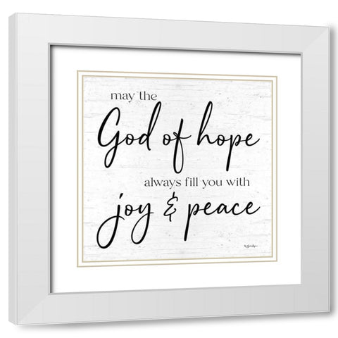 God of Hope White Modern Wood Framed Art Print with Double Matting by Boyer, Susie