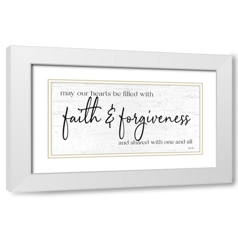 Faith And Forgiveness White Modern Wood Framed Art Print with Double Matting by Boyer, Susie