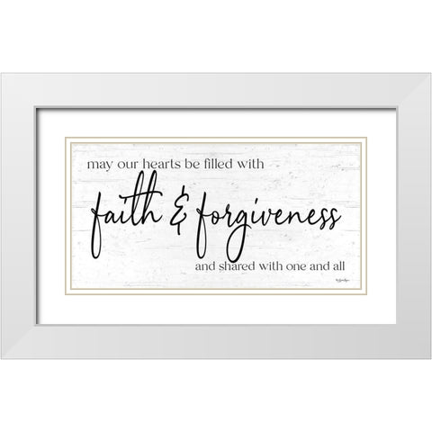 Faith And Forgiveness White Modern Wood Framed Art Print with Double Matting by Boyer, Susie