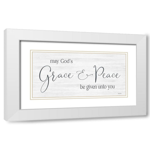 Grace And Peace White Modern Wood Framed Art Print with Double Matting by Boyer, Susie
