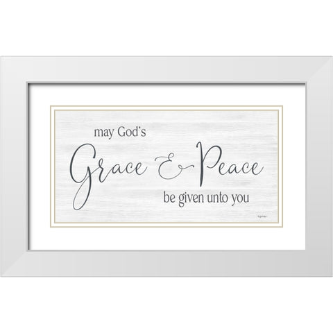 Grace And Peace White Modern Wood Framed Art Print with Double Matting by Boyer, Susie