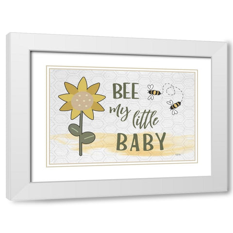 Bee My Little Baby White Modern Wood Framed Art Print with Double Matting by Boyer, Susie