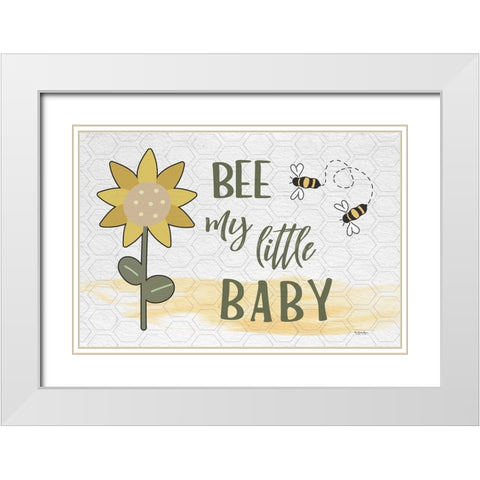 Bee My Little Baby White Modern Wood Framed Art Print with Double Matting by Boyer, Susie