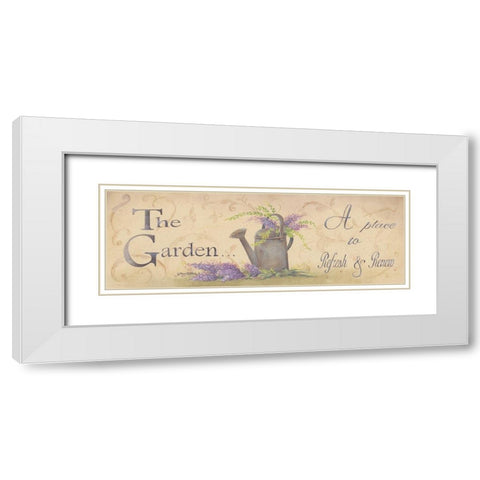 A Place to Refresh White Modern Wood Framed Art Print with Double Matting by Britton, Pam