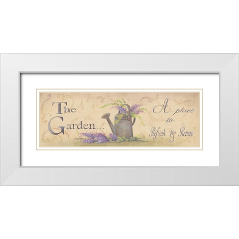 A Place to Refresh White Modern Wood Framed Art Print with Double Matting by Britton, Pam