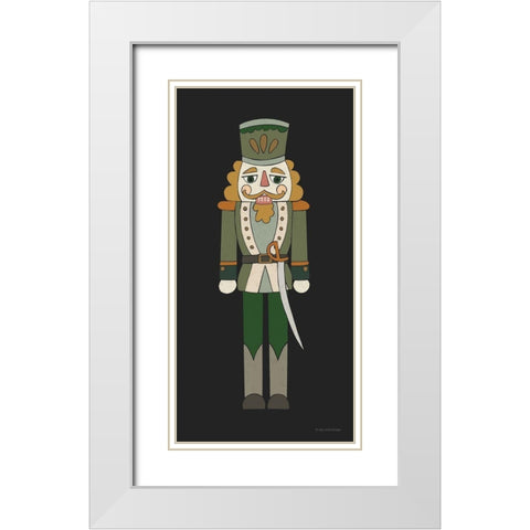 Nutcracker II White Modern Wood Framed Art Print with Double Matting by Lady Louise Designs