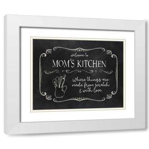 Moms Kitchen White Modern Wood Framed Art Print with Double Matting by Cloverfield And Co.