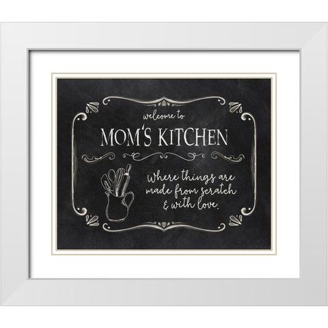 Moms Kitchen White Modern Wood Framed Art Print with Double Matting by Cloverfield And Co.