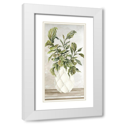 Simple Beauty I White Modern Wood Framed Art Print with Double Matting by Jacobs, Cindy