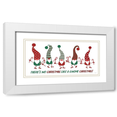 No Christmas Like a Gnome Christmas White Modern Wood Framed Art Print with Double Matting by Jacobs, Cindy