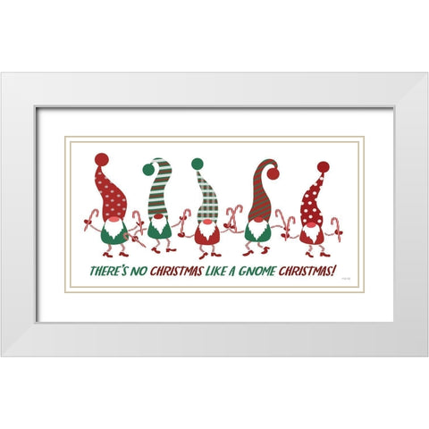 No Christmas Like a Gnome Christmas White Modern Wood Framed Art Print with Double Matting by Jacobs, Cindy