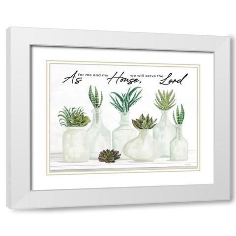 As for Me and My House White Modern Wood Framed Art Print with Double Matting by Jacobs, Cindy