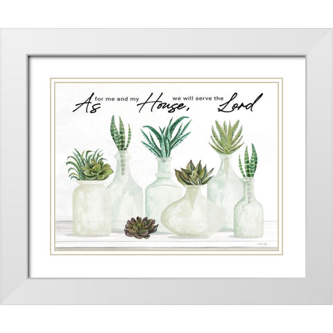 As for Me and My House White Modern Wood Framed Art Print with Double Matting by Jacobs, Cindy