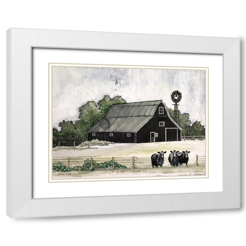 Stay or Go White Modern Wood Framed Art Print with Double Matting by Jacobs, Cindy
