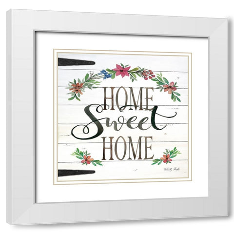 Home Sweet Home White Modern Wood Framed Art Print with Double Matting by Jacobs, Cindy
