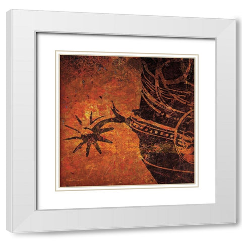 Spur White Modern Wood Framed Art Print with Double Matting by Dee Dee