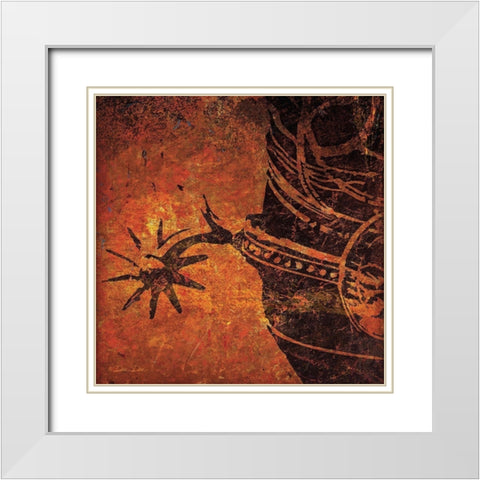 Spur White Modern Wood Framed Art Print with Double Matting by Dee Dee