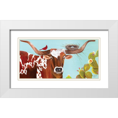 One with Nature White Modern Wood Framed Art Print with Double Matting by Fifer, Diane