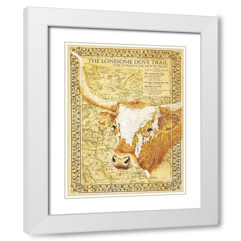 Lonesome Dove Trail White Modern Wood Framed Art Print with Double Matting by Fifer, Diane
