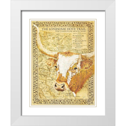 Lonesome Dove Trail White Modern Wood Framed Art Print with Double Matting by Fifer, Diane