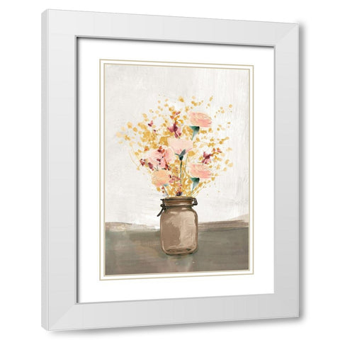 Amber Dreams White Modern Wood Framed Art Print with Double Matting by Dogwood Portfolio