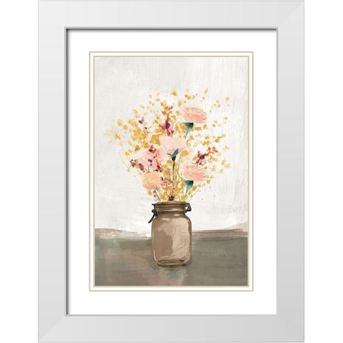 Amber Dreams White Modern Wood Framed Art Print with Double Matting by Dogwood Portfolio