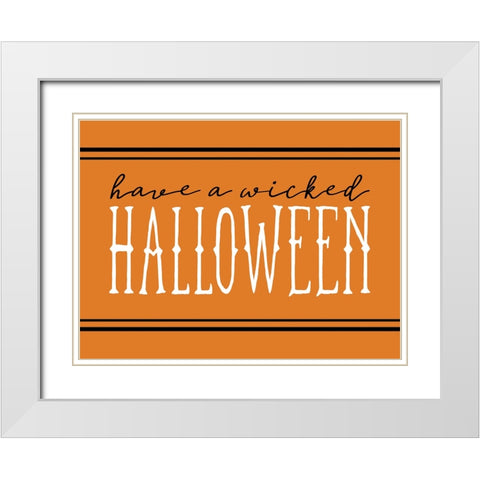 Wicked Halloween White Modern Wood Framed Art Print with Double Matting by Dogwood Portfolio