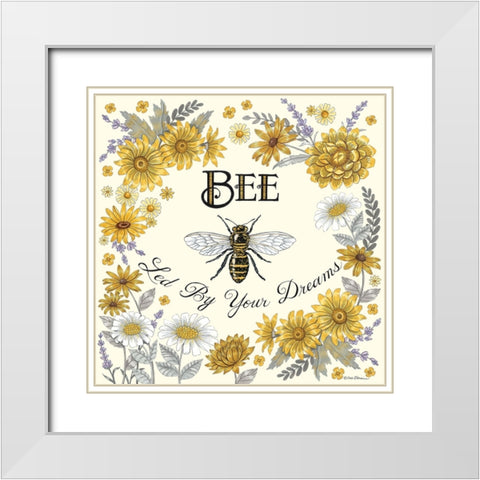 Led By Your Dreams White Modern Wood Framed Art Print with Double Matting by Strain, Deb