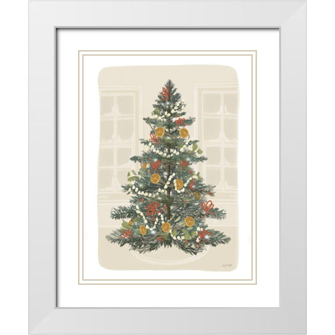 Old Fashioned Christmas White Modern Wood Framed Art Print with Double Matting by House Fenway
