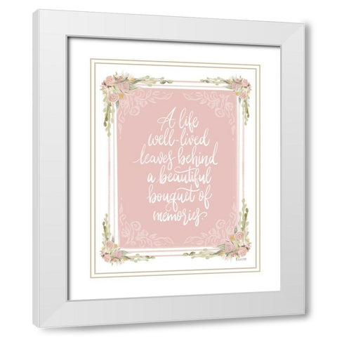A Life Well Lived White Modern Wood Framed Art Print with Double Matting by House Fenway