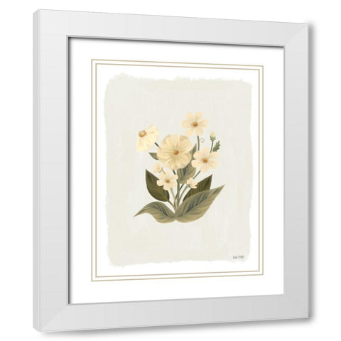 Blooms of Spring White Modern Wood Framed Art Print with Double Matting by House Fenway