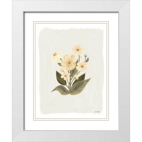 Blooms of Spring White Modern Wood Framed Art Print with Double Matting by House Fenway