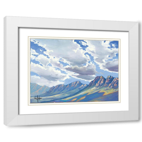 La Brecha White Modern Wood Framed Art Print with Double Matting by Hawkins, William