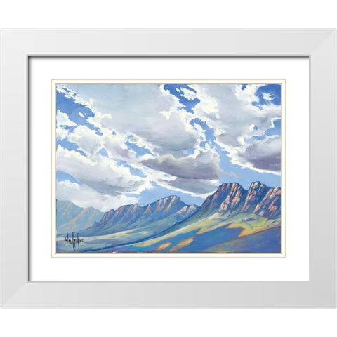 La Brecha White Modern Wood Framed Art Print with Double Matting by Hawkins, William