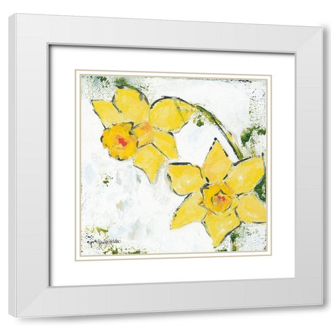 Spring Has Sprung III White Modern Wood Framed Art Print with Double Matting by Holden, Jennifer