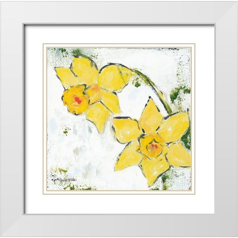 Spring Has Sprung III White Modern Wood Framed Art Print with Double Matting by Holden, Jennifer