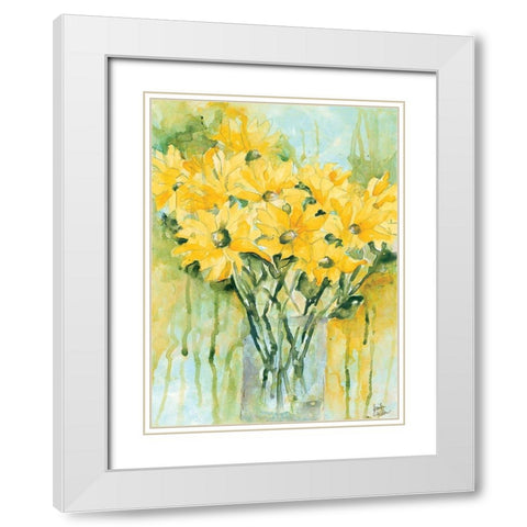 Vase of Cheer White Modern Wood Framed Art Print with Double Matting by Holden, Jennifer