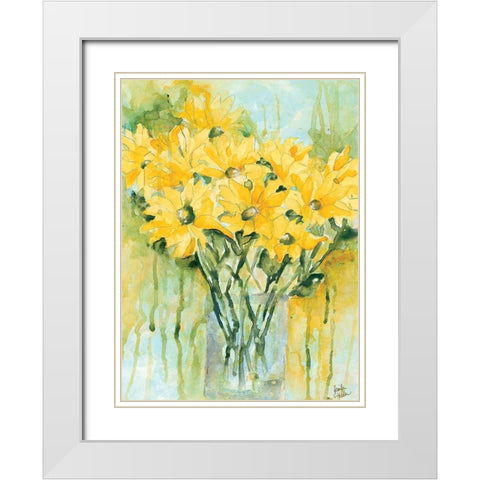 Vase of Cheer White Modern Wood Framed Art Print with Double Matting by Holden, Jennifer